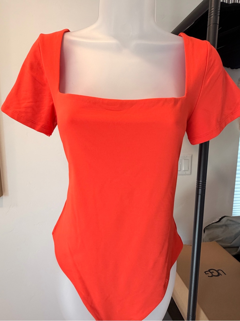 Aritzia Square Neck Short Sleeve Bodysuit